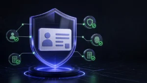 KYC 身分驗證與資料保護流程示意圖