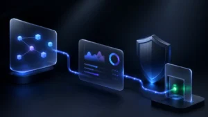 USDT 轉帳前的費用核對與安全確認抽象示意圖