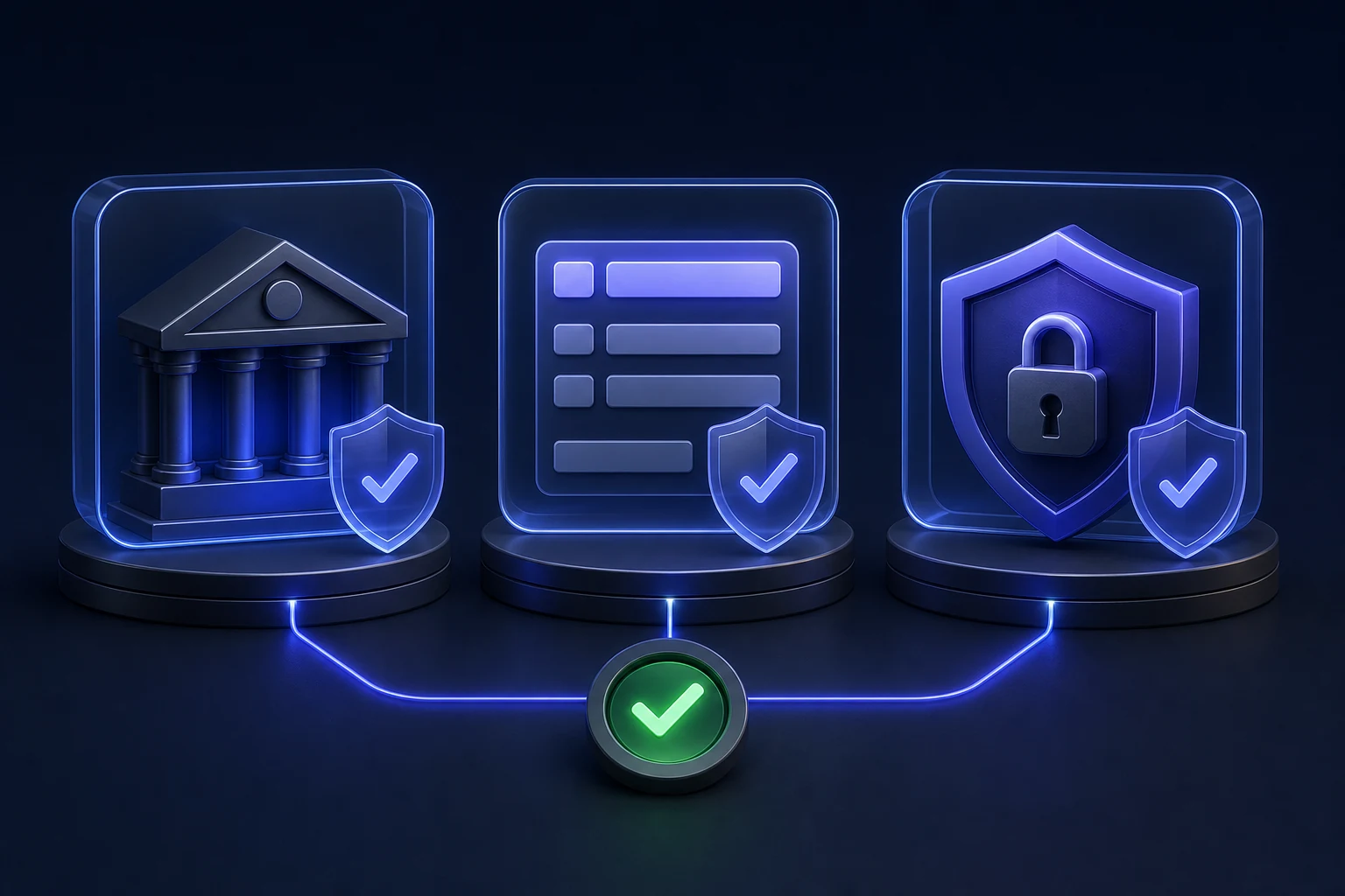 KYC 文件上傳前的隱私核對抽象示意圖